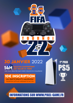 Affiche de l'évènement Tournoi FIFA 22 à Châlons-en-Champagne