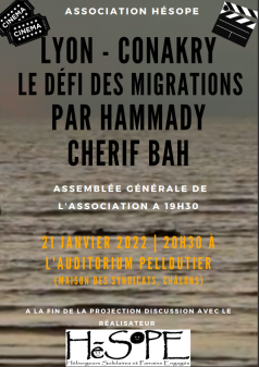 Affiche de l'évènement Lyon Conakry le défis des migrations  à Châlons-en-Champagne