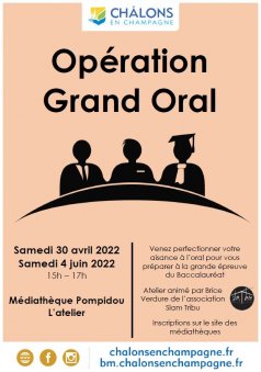Affiche de l'évènement Opération Grand Oral à Châlons-en-Champagne