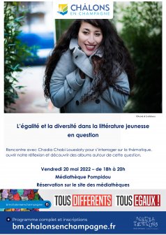 Affiche de l'évènement Egalité et diversité dans la littérature jeunesse : table ronde à Châlons-en-Champagne