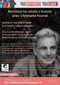 Affiche de l'évènement Restitution des ateliers d'écriture : A la croisée des Arts à Châlons-en-Champagne