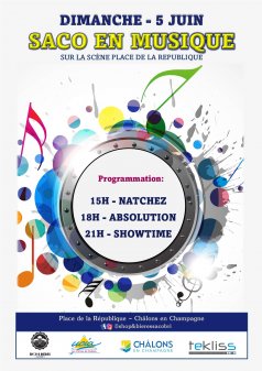 Affiche de l'évènement Saco en Musique à Châlons-en-Champagne
