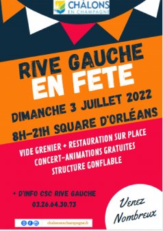 Affiche de l'évènement RIVE GAUCHE EN FETE  à Châlons-en-Champagne