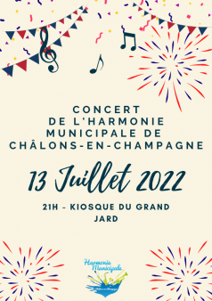 Affiche de l'évènement Concert de l'Harmonie Municipale de Châlons-en-Champagne à Châlons-en-Champagne