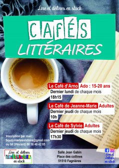 Affiche de l'évènement Les cafés littéraire de la bouquinerie  à Fagnières