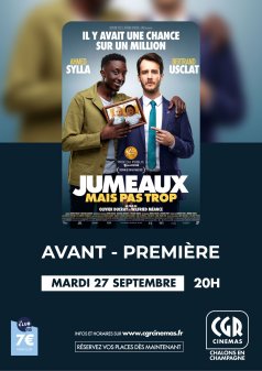 Affiche de l'évènement AVANT PREMIERE : JUMEAUX MAIS PAS TROP à Châlons-en-Champagne