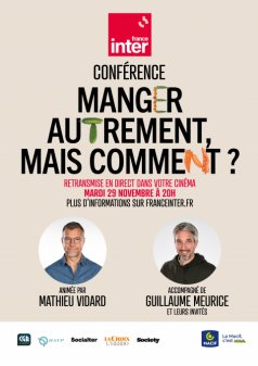 Affiche de l'évènement CONFERENCE FRANCE INTER : MANGER AUTREMENT, MAIS COMMENT ? à Châlons-en-Champagne