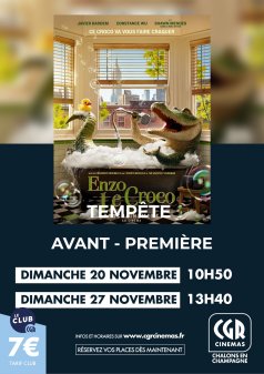 Affiche de l'évènement AVANT PREMIERE : ENZO LE CROCO à Châlons-en-Champagne
