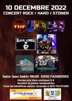 Affiche de l'évènement Concert avec les groupes Feedback et Thf à Fagnières