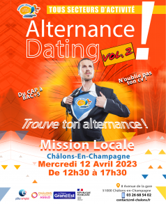 Affiche de l'évènement Alternance Dating 2 à Châlons-en-Champagne