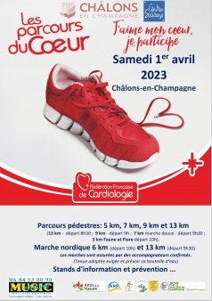 Affiche de l'évènement PARCOURS DU COEUR 2023 à Châlons-en-Champagne