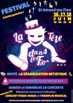 Affiche de l'évènement Festival La Tête dans le Fion du 16 au 18 juin 2023 à Saint-Amand-sur-Fion