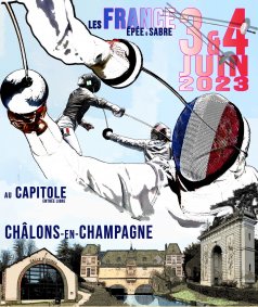 Affiche de l'évènement Championnats de France d'escrime seniors à Châlons-en-Champagne