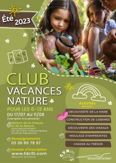 Affiche de l'évènement Clubs Vacances Nature à Fagnières