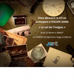 Affiche de l'évènement Escape Game "Le vol de l'insigne": Viens découvrir la JCE de Châlons! à Châlons-en-Champagne