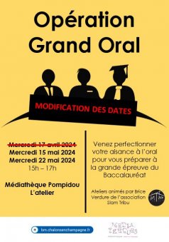 Affiche de l'évènement Opération Grand Oral à Châlons-en-Champagne