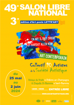 Affiche de l'évènement 49e Salon libre de la Société Artistique de La Poste & 3e édition d’art posté Lettr’Art à Saint-Memmie