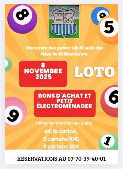 Affiche de Loto du FC st Martin/pre